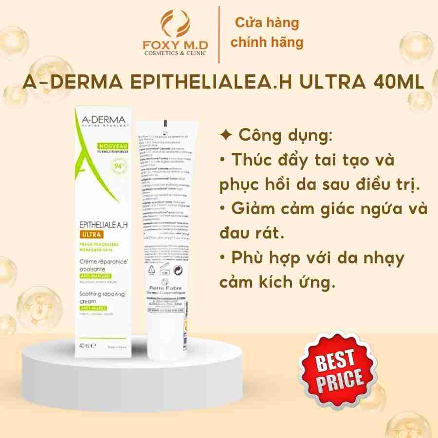 Kem phục hồi và tái tạo da sau tổn thương A-Derma Epitheliale AH Ultra Soothing Repairing Cream 40ml 