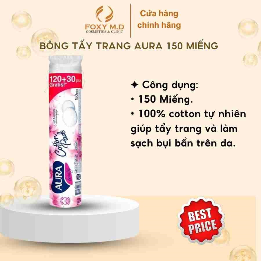 Bông Tẩy Trang Aura 120 Miếng + Thêm 30 Miếng