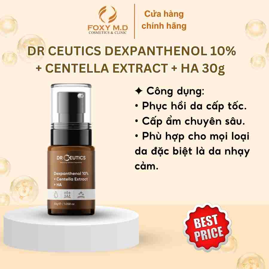 DRCEUTICS Serum B5 Cấp Ẩm Và Phục Hồi Da Dexpanthenol 10% Centella Extract HA 30g