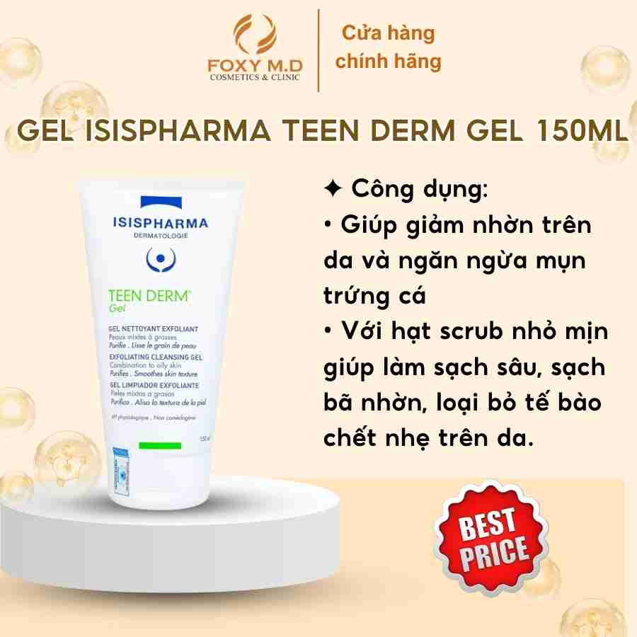 Gel Rửa Mặt, Giảm Nhờn, Ngừa Mụn Isis Pharma Teenderm Gel 150ml