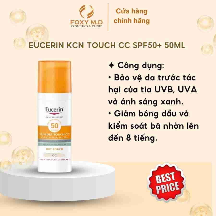 Kem chống nắng Eucerin Sun Dry Touch CC Oil Control SPF50+ 50ml