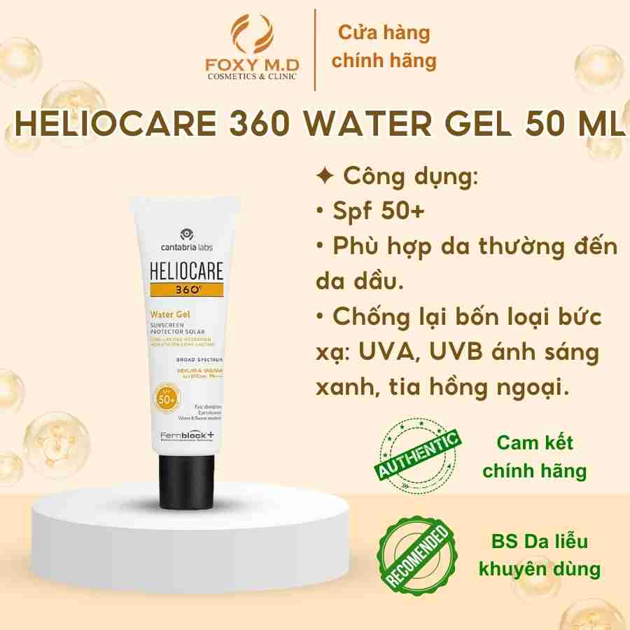 Kem chống nắng Heliocare 360 Water Gel 50ml SPF 50 cho mọi loại da