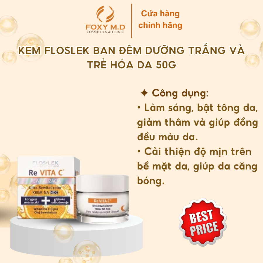 Floslek kem dưỡng ẩm làm sáng da 50 ml