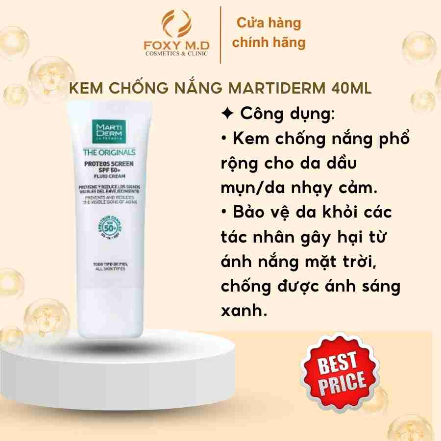 Kem chống nắng Martiderm The Originals Proteos Screen SPF50+ 40ml