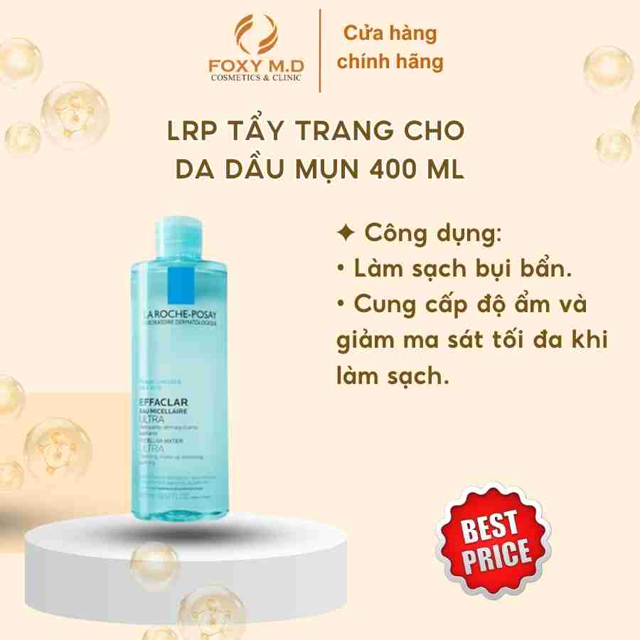 LRP Tẩy trang cho  da dầu mụn 400 ml