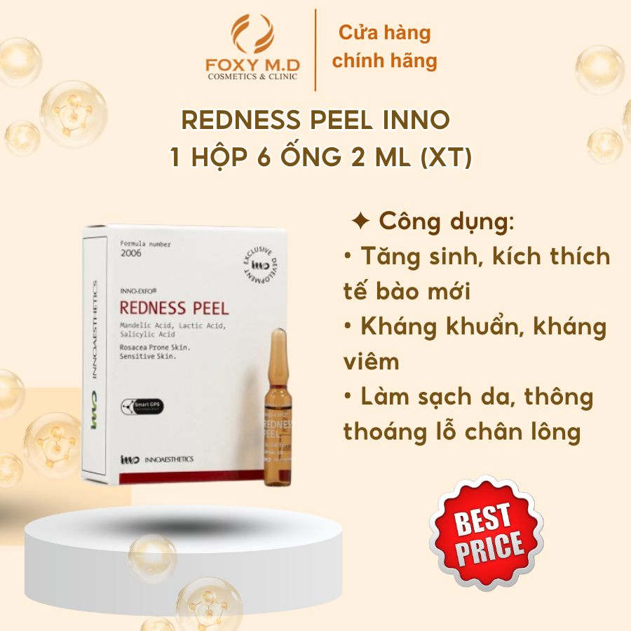 Peel Innoaesthetics Redness 1 Hộp 6 Ống 2 ML