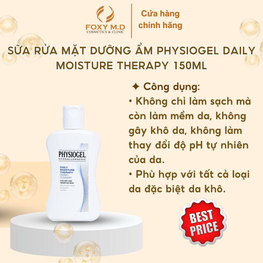 SỮA RỬA MẶT DƯỠNG ẨM PHYSIOGEL DAILY MOISTURE THERAPY 150ml