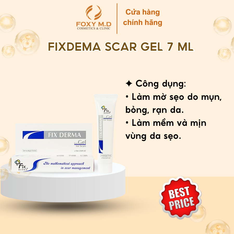 Kem Mờ Sẹo Fixderma Scar Gel 7 Ml