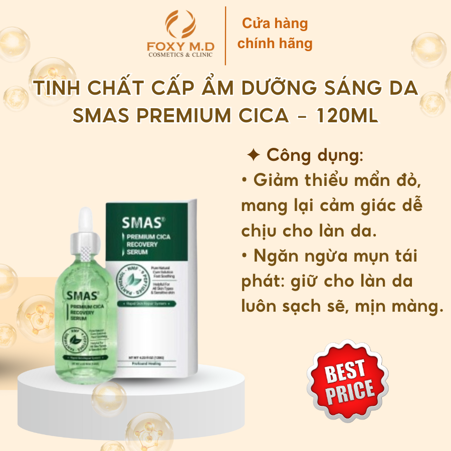 Serum Chăm Sóc Hồi Phục Da SMAS Premium Cica - 120ml