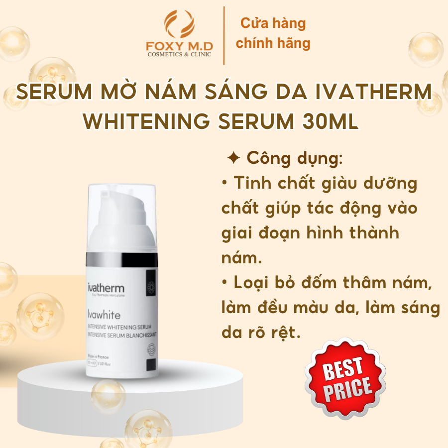 Serum mờ nám sáng da Ivatherm Ivawhite Whitening Serum 30ml