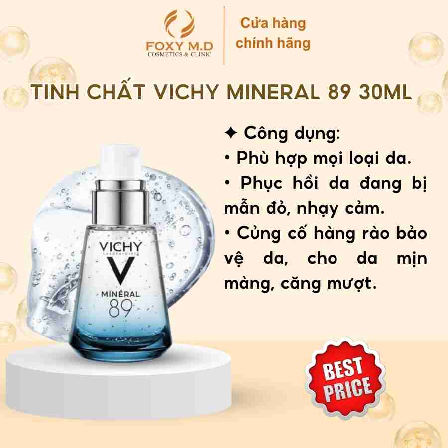 Dưỡng chất giàu khoáng chất giúp da sáng mịn và căng mượt Vichy Mineral 89 30ml