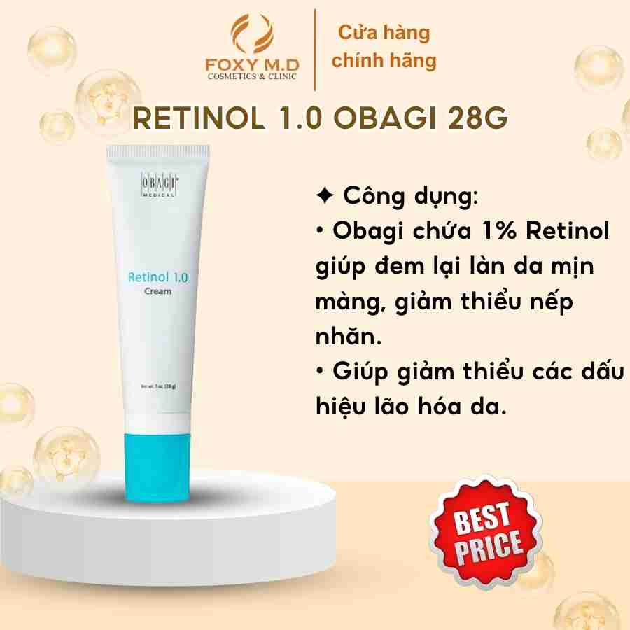 Kem dưỡng Obagi Retinol 1.0 Cream 28g chống lão hóa, trẻ hóa da