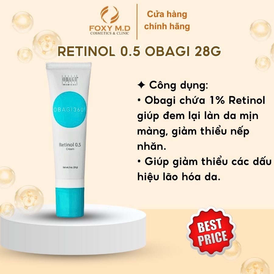 Kem Ngừa Lão Hóa Tái Tạo Da Obagi Retinol 0.5 28g