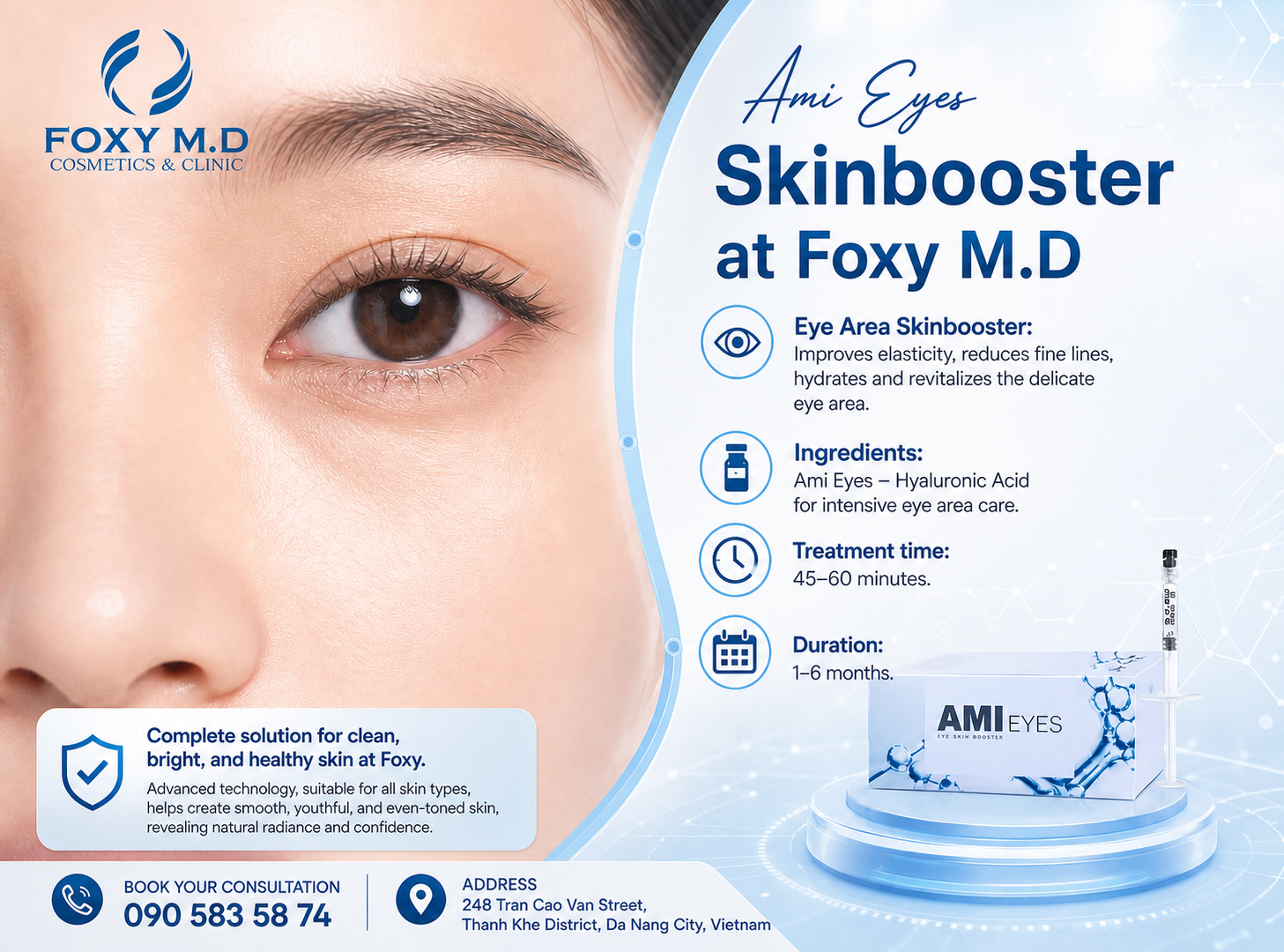 Ami Eyes Eye Skinbooster Injection in Da Nang – Improve Dark Circles and Eye Area Fine Lines