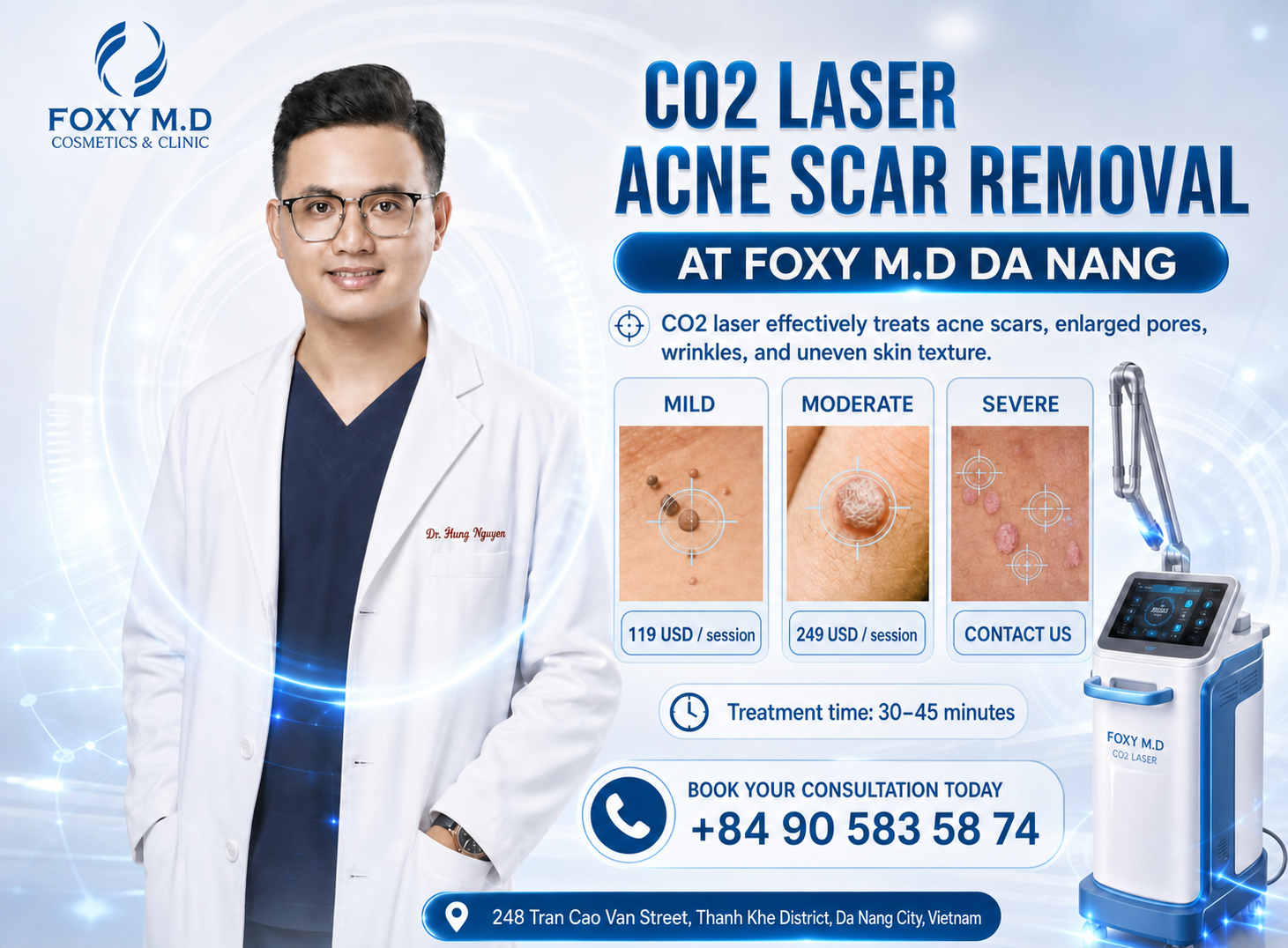 CO2 Laser Skin Tag, Wart & Benign Lesion Removal in Da Nang at Foxy M.D Clinic