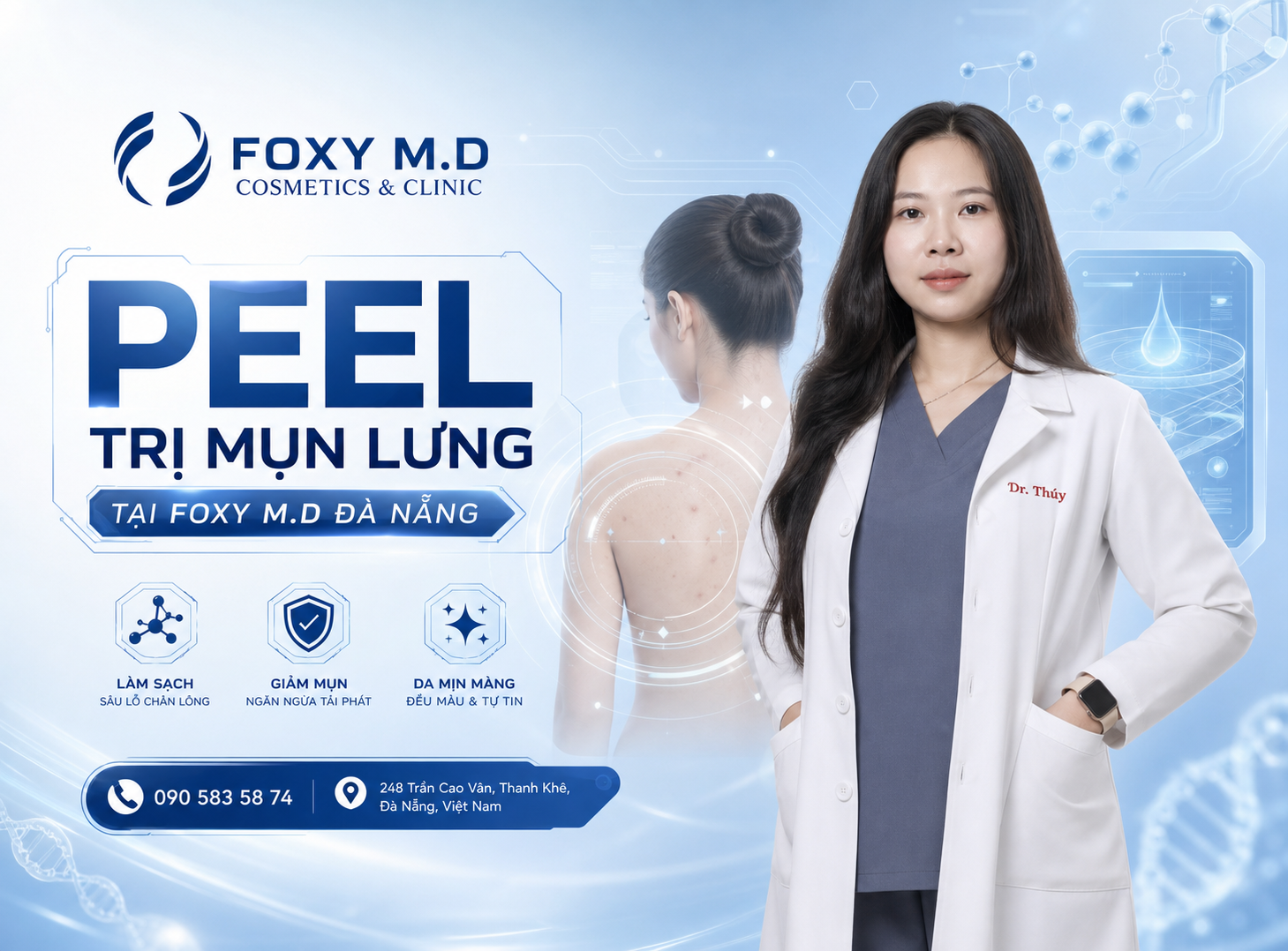 Facial Lưng Dưỡng Ẩm Tại Đà Nẵng — Cấp Ẩm Sâu & Phục Hồi Hàng Rào Da Lưng Tại Foxy M.D Clinic