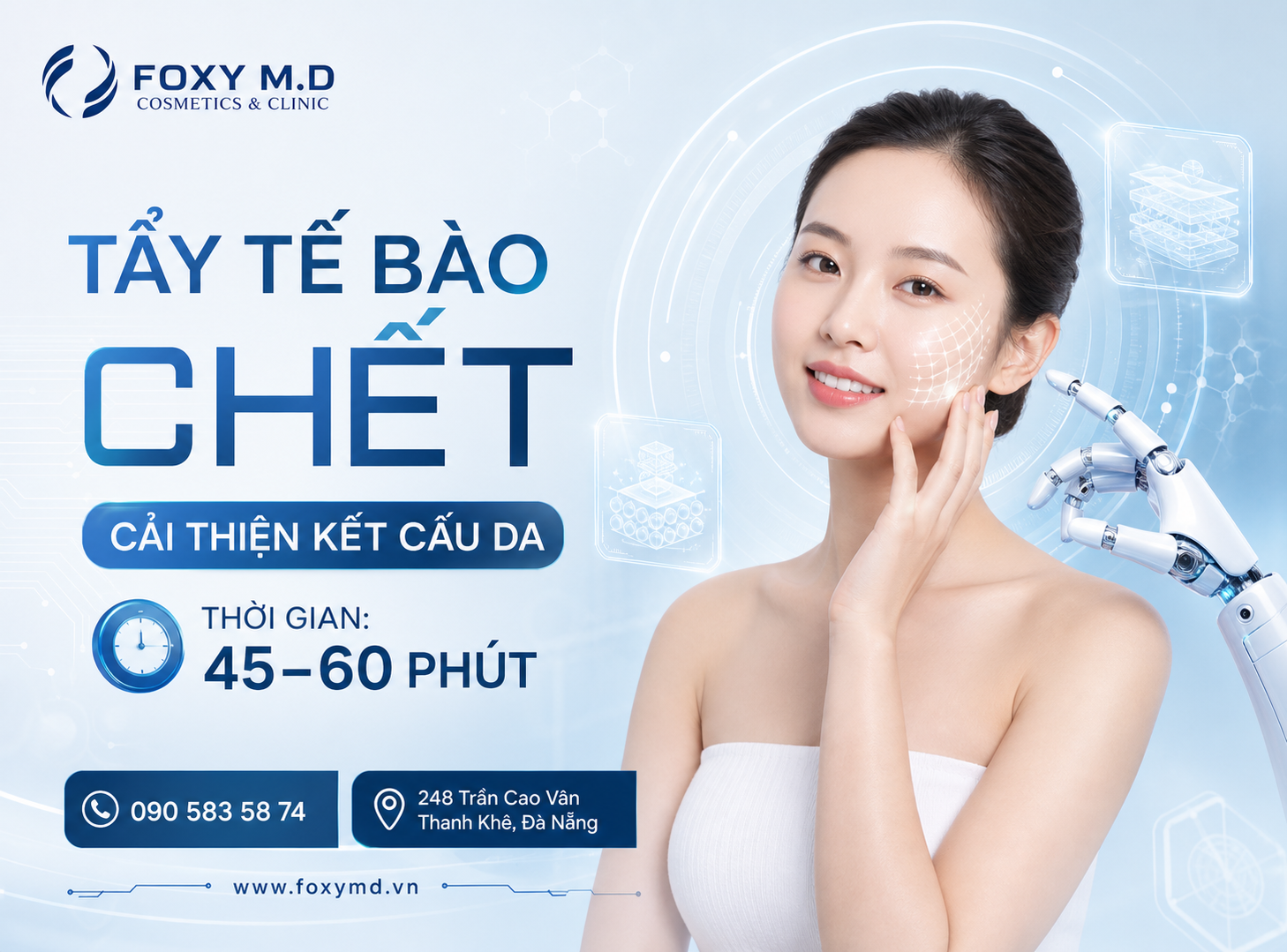 Facial Phục Hồi Sau Laser Đà Nẵng — Tái Tạo Hàng Rào Da & Giảm Đỏ Sau Can Thiệp Tại Foxy M.D Clinic