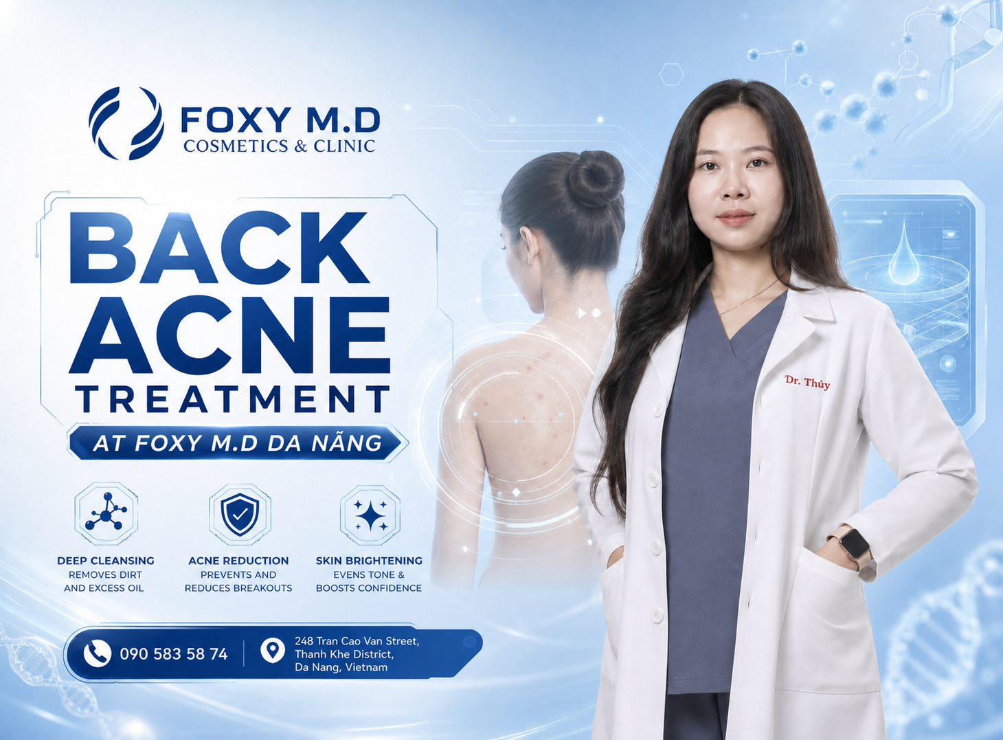 Hydrating Back Facial in Da Nang — Deep Hydration & Barrier Repair at Foxy M.D Clinic