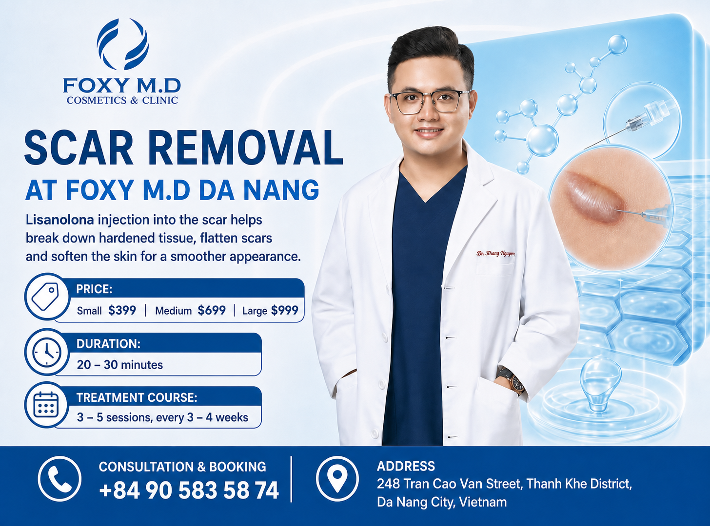 Keloid Injection Treatment in Da Nang — Non-Surgical Keloid & Hypertrophic Scar Reduction at Foxy M.D Clinic
