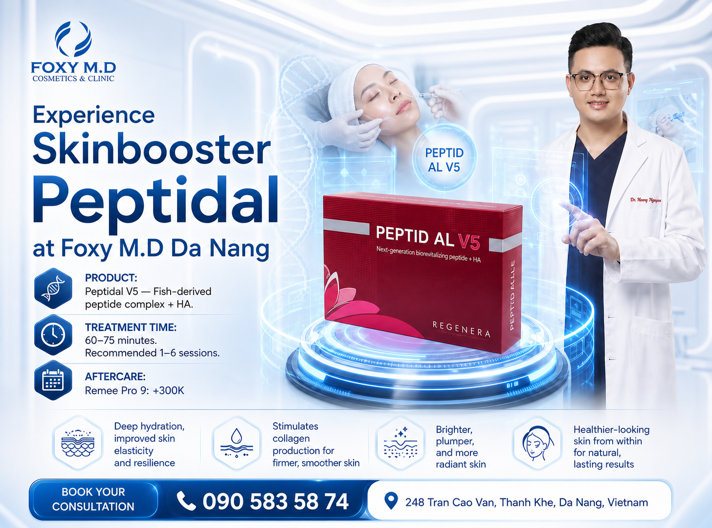 Peptidal Skinbooster Injection in Da Nang – Next-Generation Biological Peptides for Advanced Anti-Aging