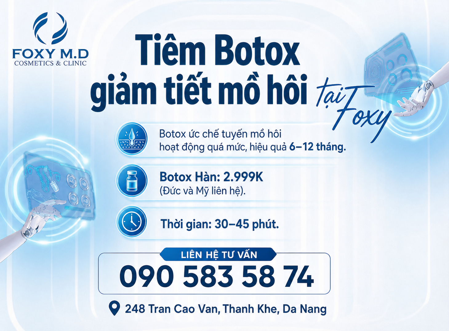 Tiêm Botox Giảm Tiết Mồ Hôi Tại Đà Nẵng – Thoát Khỏi Nỗi Lo Ra Mồ Hôi Quá Mức