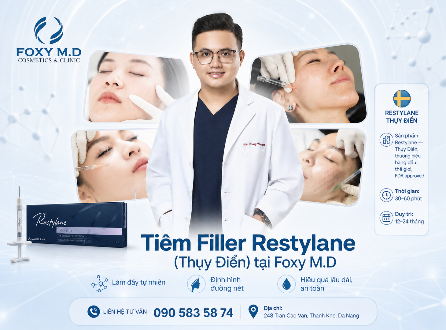 Tiêm Filler Restylane Thụy Điển Tại Đà Nẵng – Thương Hiệu Filler Hàng Đầu Thế Giới