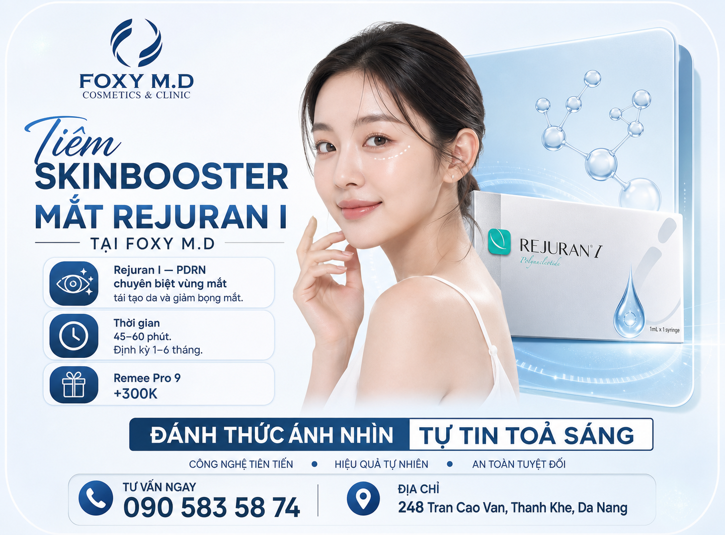 Tiêm Skinbooster Mắt Rejuran I Tại Đà Nẵng – PDRN Chuyên Biệt Tái Tạo Da Vùng Mắt