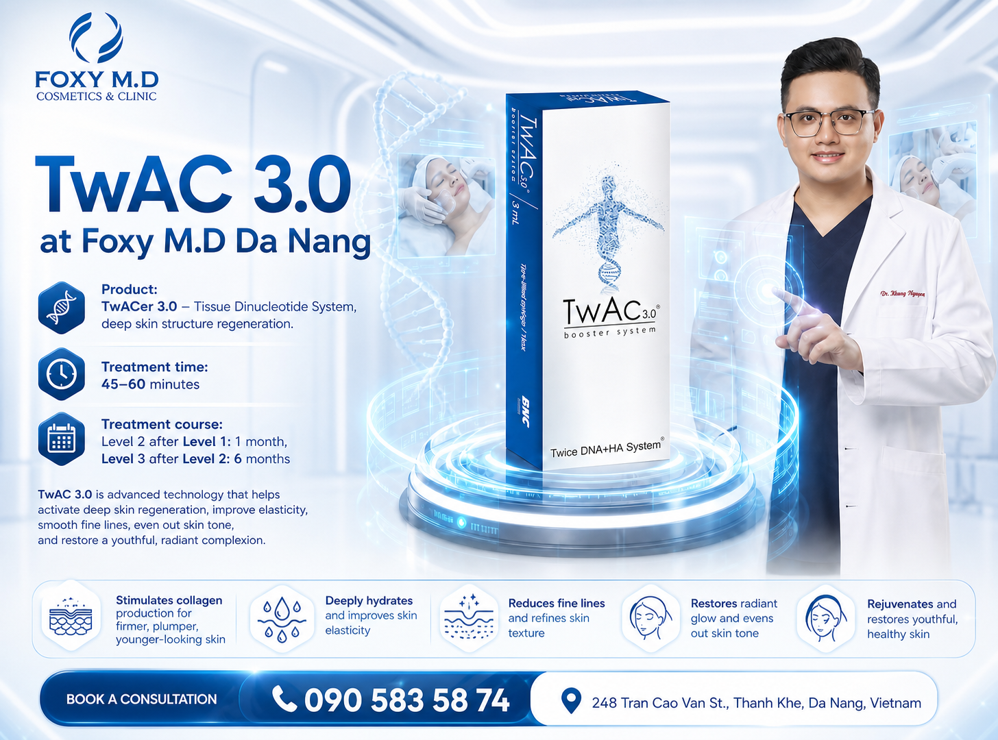 Twac 3.0 Injection in Da Nang – Deep Skin Regeneration with Dinucleotide Technology