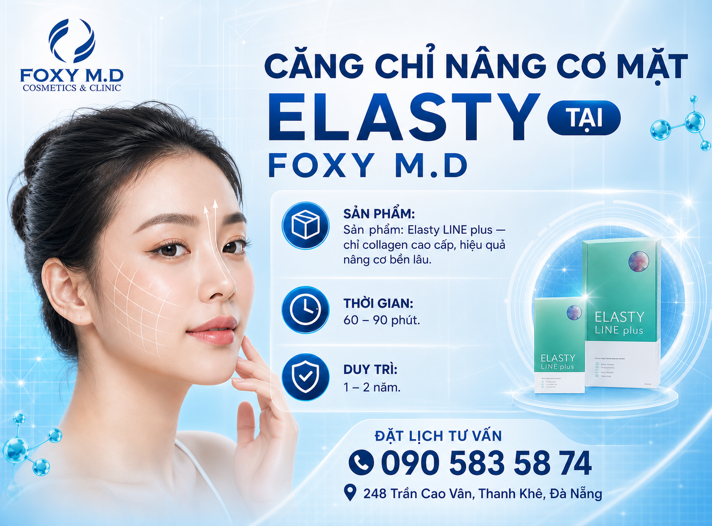 Căng Chỉ Nâng Cơ Mặt PDO Tại Đà Nẵng — Nâng Mô Chảy Xệ, Gọn Đường Viền Hàm Không Phẫu Thuật