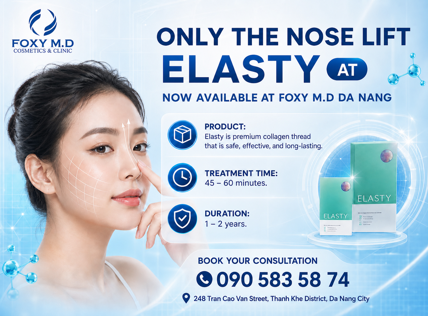 Elasty Nose Thread Lift in Da Nang — Natural Nose Shaping with Premium Collagen Threads at Foxy M.D Clinic