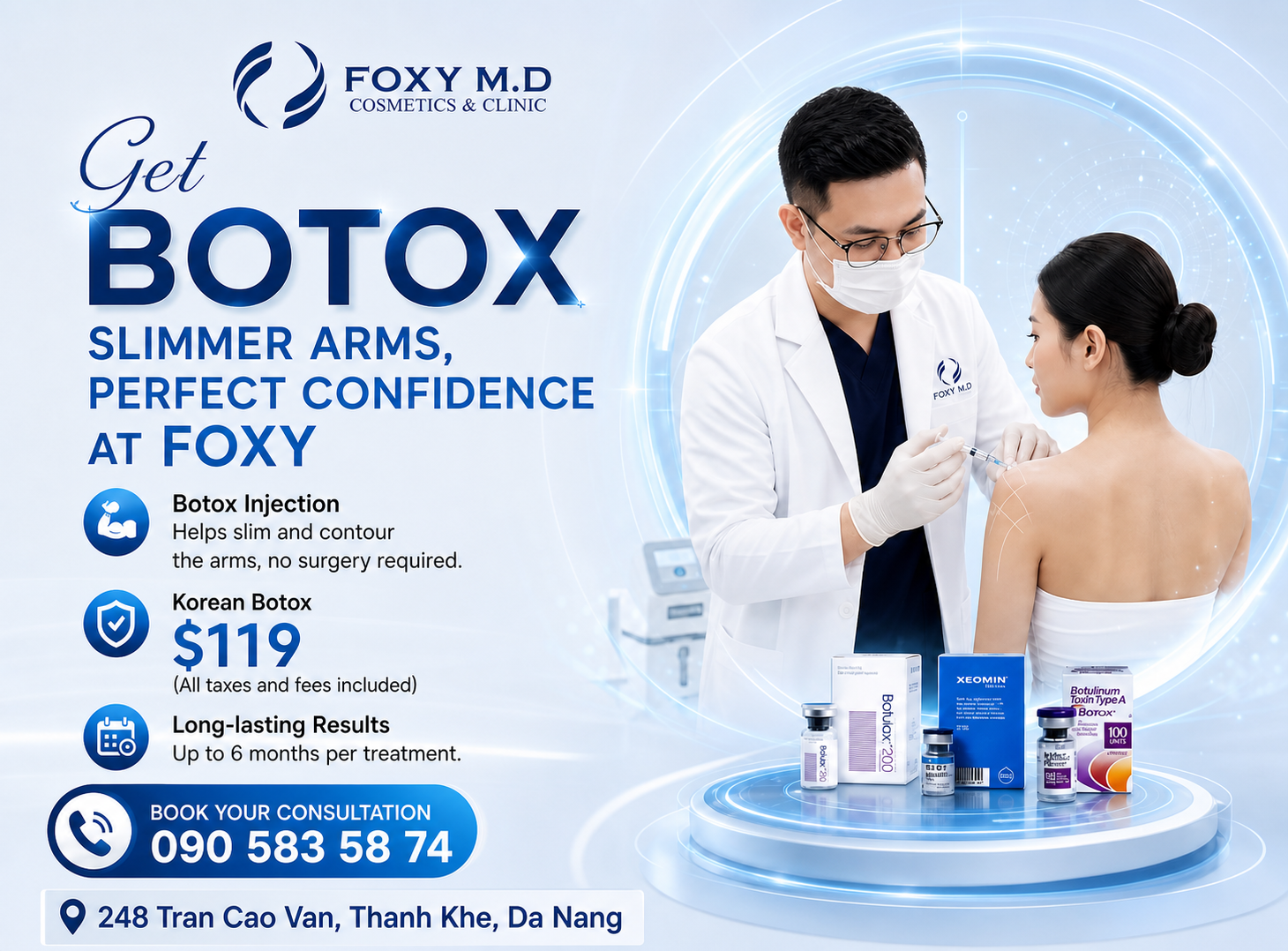 Body Botox for Shoulder, Arm and Calf Slimming in Da Nang – Non-Surgical Body Contouring