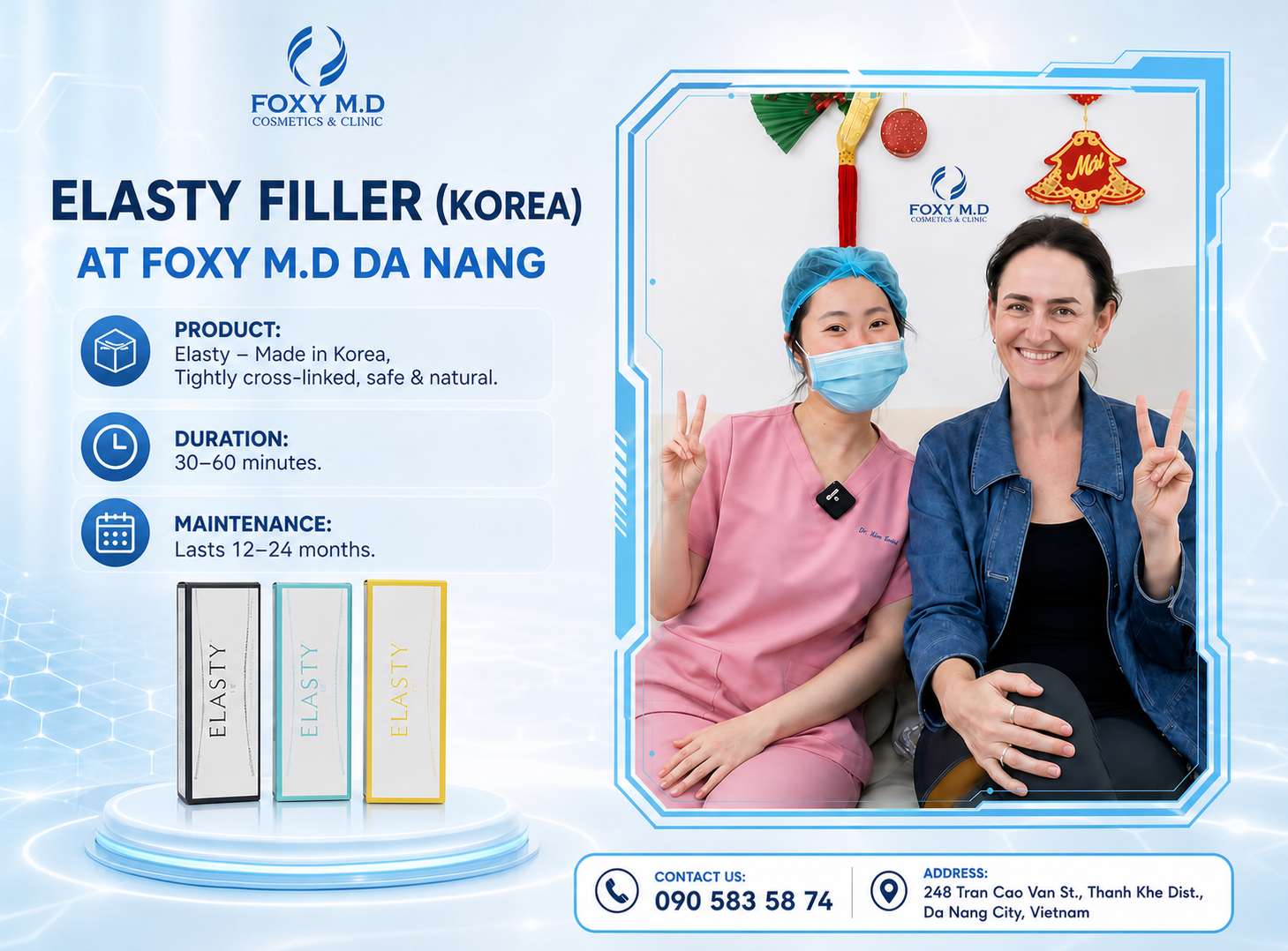 Elasty Filler Injection in Da Nang – Advanced Korean HA Filler with Superior Cross-Linking Technology